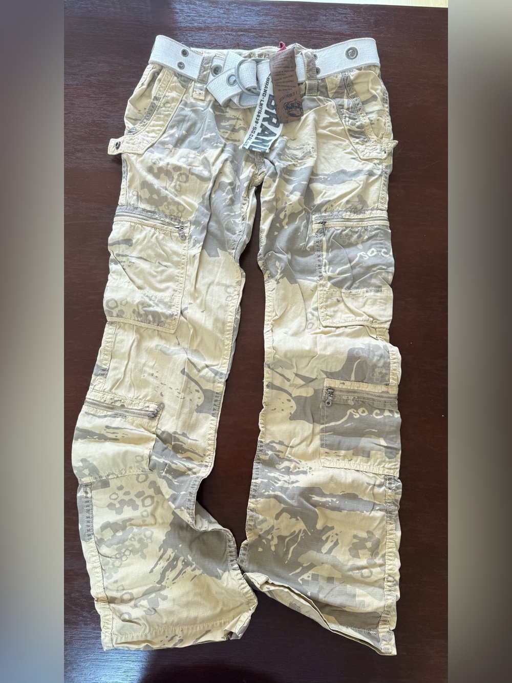 Z brand Camo Cargo Pants with Belt